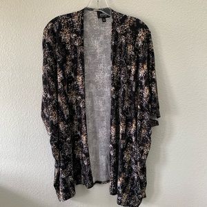 A-LINE black printed kimono